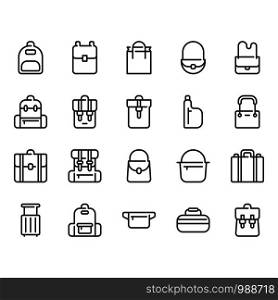 Bag icon set.Vector illustration