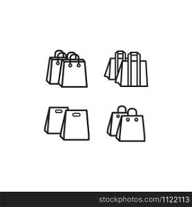 bag icon, shopping bag icon vector logo template in trendy flat style