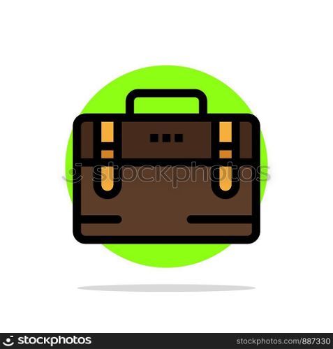 Bag, Office Bag, Working, Motivation Abstract Circle Background Flat color Icon