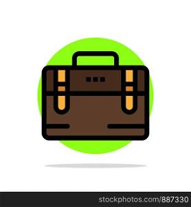 Bag, Office Bag, Working, Motivation Abstract Circle Background Flat color Icon