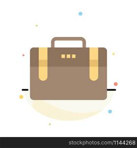Bag, Office Bag, Working, Motivation Abstract Flat Color Icon Template