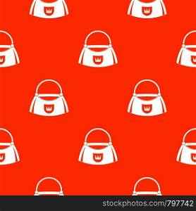 Bag pattern repeat seamless in orange color for any design. Vector geometric illustration. Bag pattern seamless