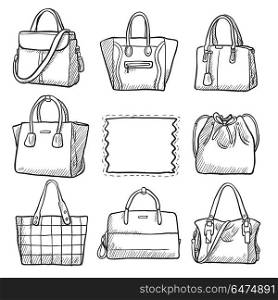 bag purse doodle set