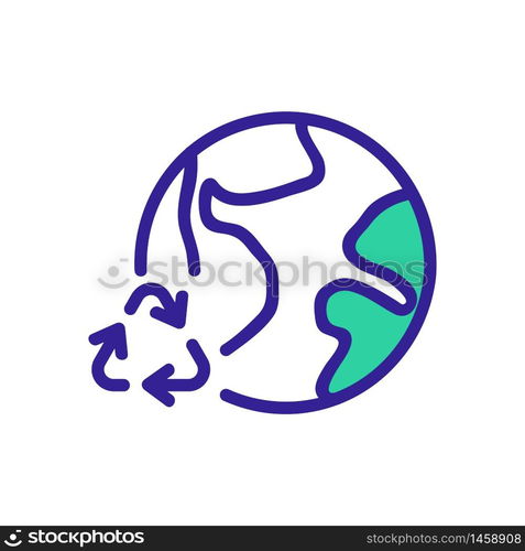 bag recycling icon vector. bag recycling sign. color symbol illustration. bag recycling icon vector outline illustration