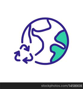 bag recycling icon vector. bag recycling sign. color symbol illustration. bag recycling icon vector outline illustration