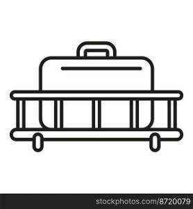 Bag roof rack icon outline vector. Car box. Trunk travel. Bag roof rack icon outline vector. Car box