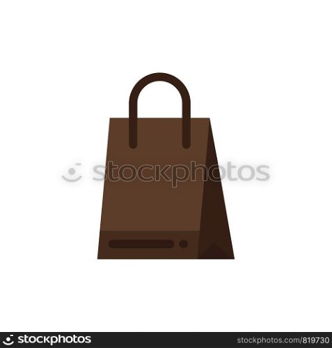 Bag, Shopping, Canada Flat Color Icon. Vector icon banner Template