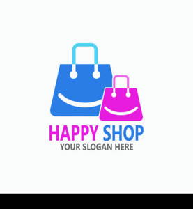 Bag shopping,online shop vector template