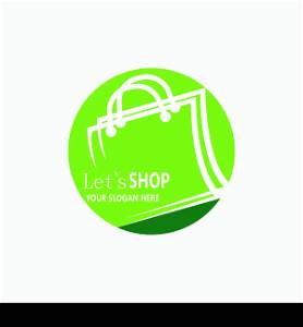 Bag shopping,online shop vector template