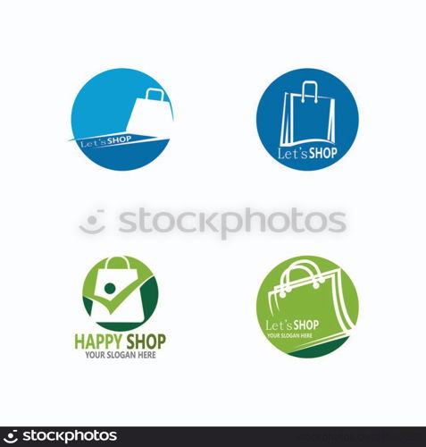 Bag shopping,online shop vector template