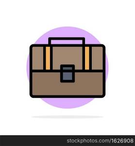 Bag, Suitcase, Case, Handbag Abstract Circle Background Flat color Icon