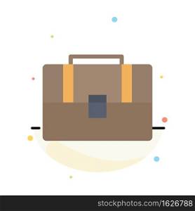 Bag, Suitcase, Case, Handbag Abstract Flat Color Icon Template