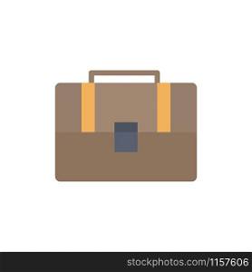 Bag, Suitcase, Case, Handbag Flat Color Icon. Vector icon banner Template