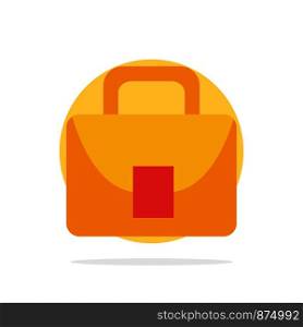 Bag, Worker, Logistic, Global Abstract Circle Background Flat color Icon