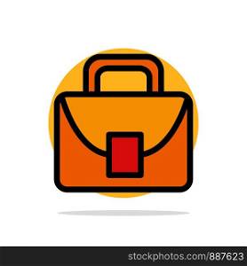 Bag, Worker, Logistic, Global Abstract Circle Background Flat color Icon