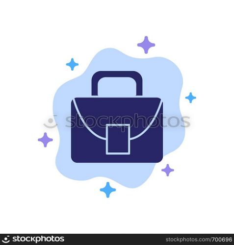 Bag, Worker, Logistic, Global Blue Icon on Abstract Cloud Background