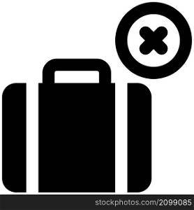 Baggage not permitted ahead, airport rules and regulations.