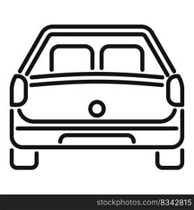 Baggage trunk icon outline vector. Open vehicle. Suitcase side. Baggage trunk icon outline vector. Open vehicle