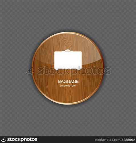 Baggage wood application icons