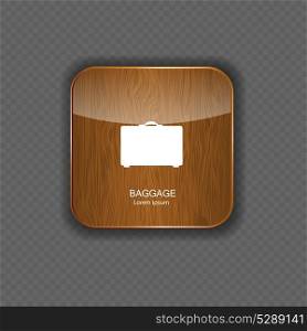 Baggage wood application icons