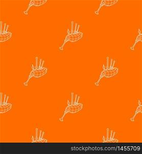 Bagpipe pattern vector orange for any web design best. Bagpipe pattern vector orange