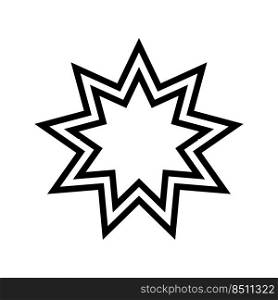 bahai religion line icon vector. bahai religion sign. isolated contour symbol black illustration. bahai religion line icon vector illustration