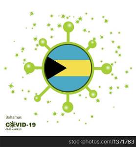Bahamas Coronavius Flag Awareness Background. Stay home, Stay Healthy. Take care of your own health. Pray for Country