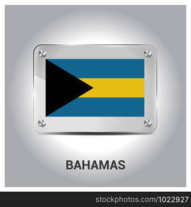 Bahamas flag design vector