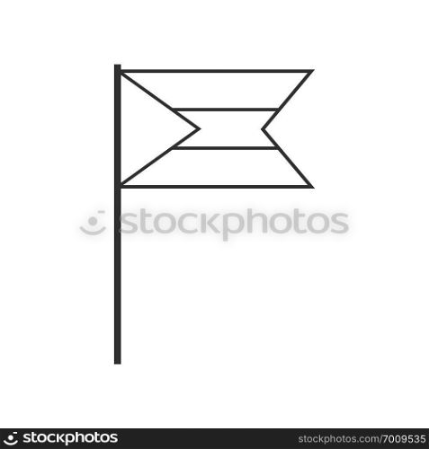 Bahamas flag icon in black outline flat design. Independence day or National day holiday concept.
