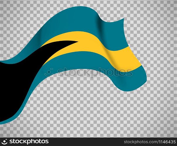 Bahamas flag icon on transparent background. Vector illustration. Bahamas flag on transparent background