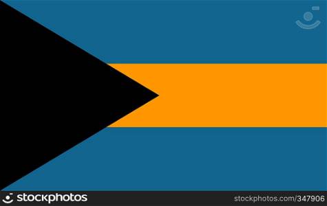 Bahamas flag image for any design in simple style. Bahamas flag image