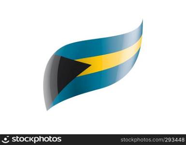 Bahamas flag, vector illustration on a white background.. Bahamas flag, vector illustration on a white background
