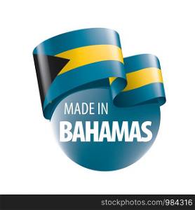 Bahamas flag, vector illustration on a white background.. Bahamas flag, vector illustration on a white background