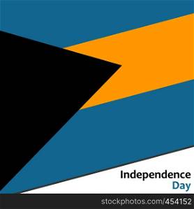 Bahamas independence day with flag vector illustration for web. Bahamas independence day