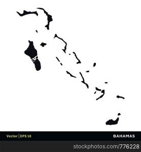 Bahamas - North America Countries Map Icon Vector Logo Template Illustration Design. Vector EPS 10.