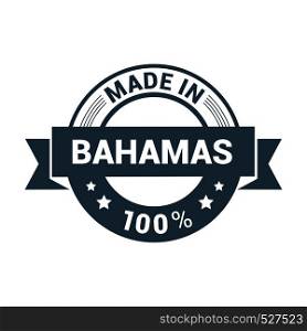 Bahams stamp design vector