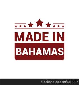 Bahams stamp design vector