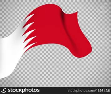 Bahrain flag icon on transparent background. Vector illustration. Bahrain flag on transparent background