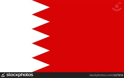 Bahrain flag image for any design in simple style. Bahrain flag image