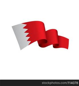 Bahrain flag, vector illustration. Bahrain flag, vector illustration on a white background
