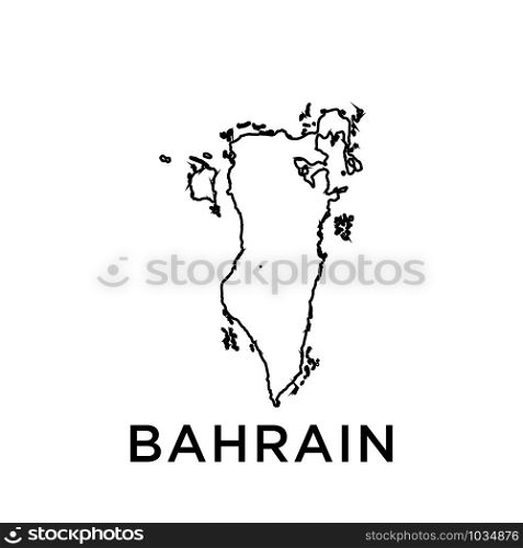 Bahrain map icon design trendy