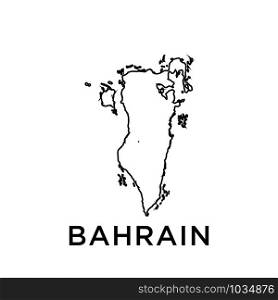 Bahrain map icon design trendy
