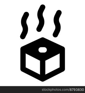 Baked tofu line vector icon