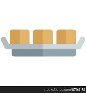 Baked tofu outline vector icon