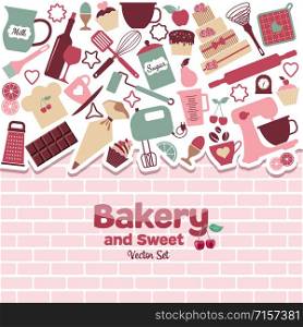 Bakery and sweets abstract illustration.