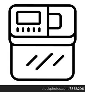 Bakery bread machine icon outline vector. Food processor. Button control. Bakery bread machine icon outline vector. Food processor