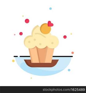 Bakery, Cake, Cup, Dessert Business Logo Template. Flat Color