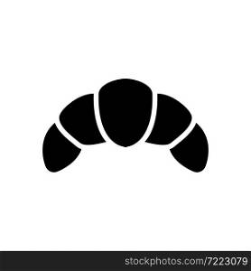 bakery croissant icon in silhouette style
