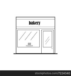Bakery, icon, line art, flat design