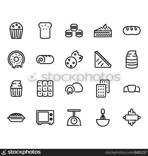 Bakery icon set.Vector illustration